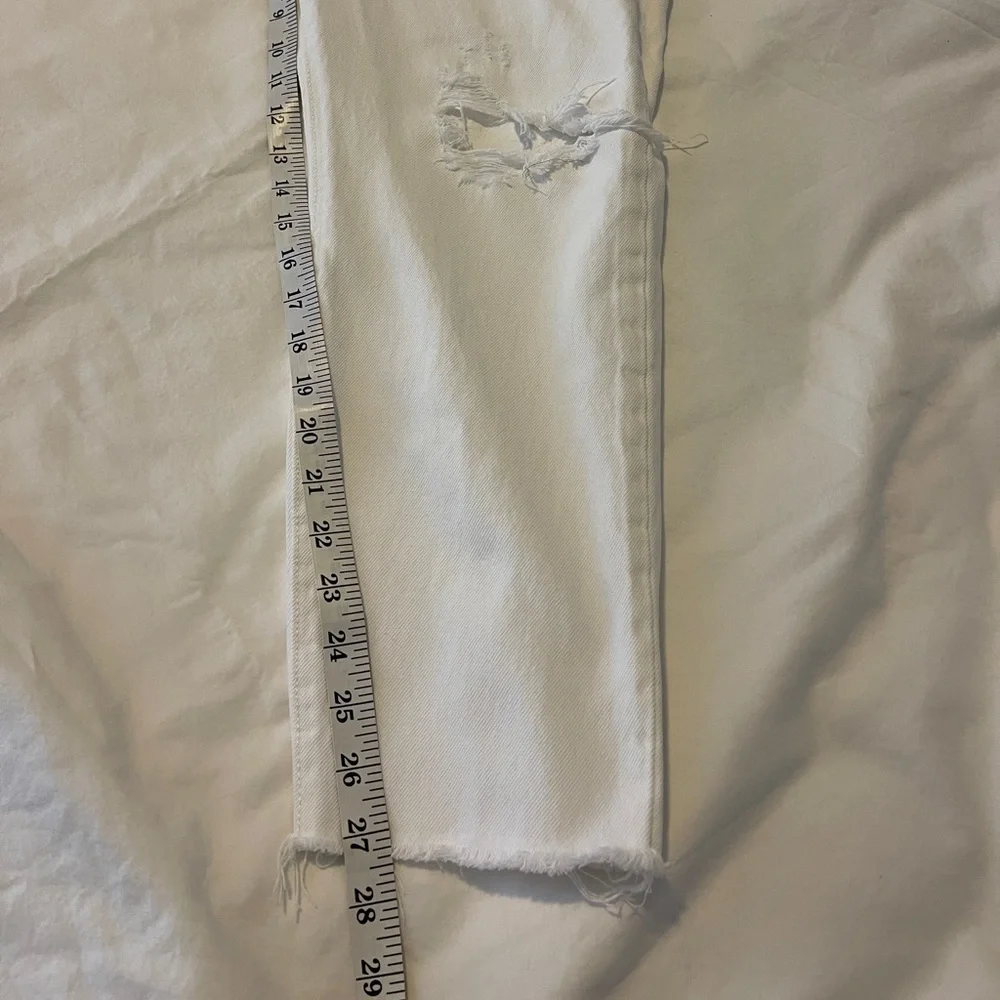 Levi's 501 Wedgie Straight Distressed White Jeans Sz 32 - Picture 13 of 14